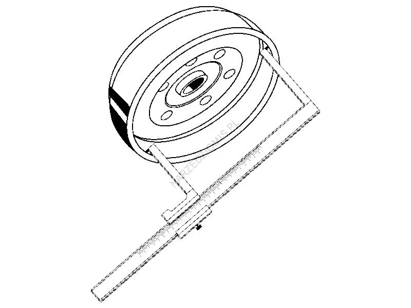 Rysunek techniczny: Suwmiarka do bębnów hamulcowych: Zakres pomiarowy 40-340 mm, Długość szczęk 105 mm - LIMIT